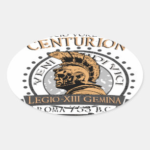 Lucius Voreno, en berömd romersk Centurion Ovalt Klistermärke