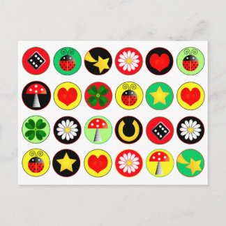 LUCK DOTS POSTKORT VYKORT