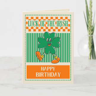 Luck of the Irish Happy Birthday Greeting Card Kort