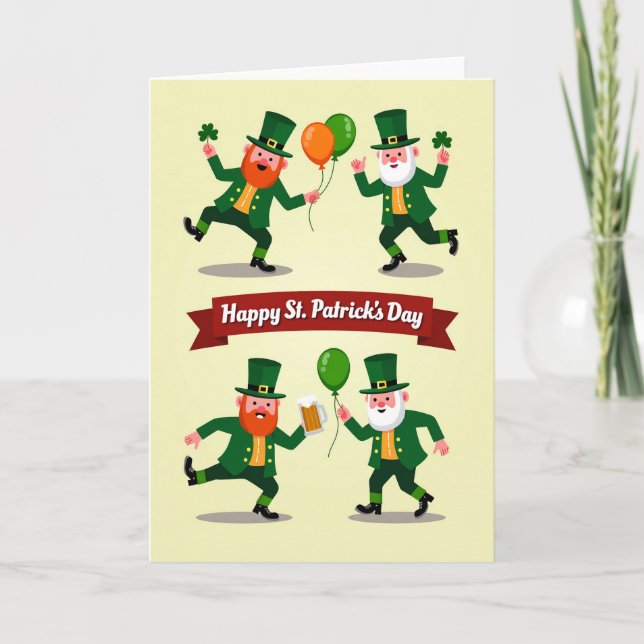 Luck St Patricks Day Card For Husband Kort (Framsida)