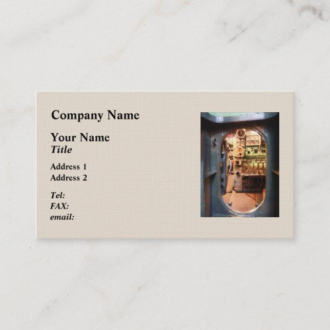 Lucka i ubåt visitkort (Framsida)