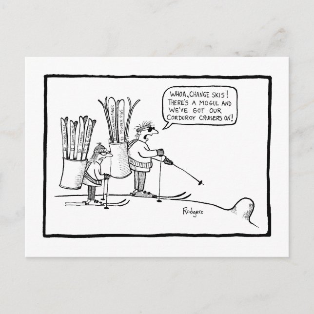 Luckändringsskidor Vykort (Framsida)