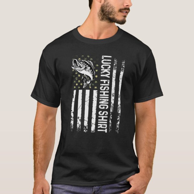 Luckfiske efter fisk t shirt (Framsida)