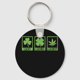Luckier Luckiest ST PATRICKS DAY Ogräs Canabis Nyckelring