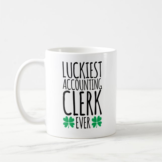 Luckiest Accounting Clerk Kaffemugg (Vänster)