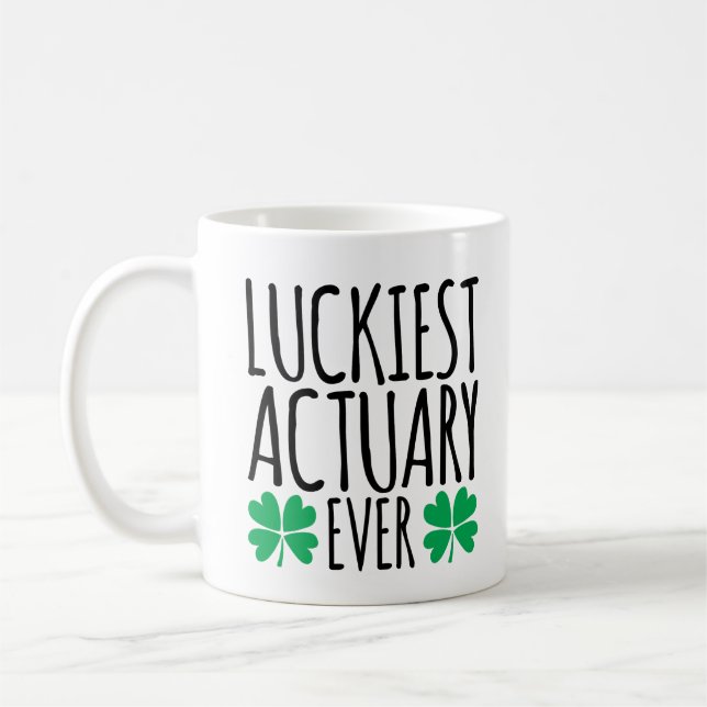 Luckiest Actuary nånsin Kaffemugg (Vänster)