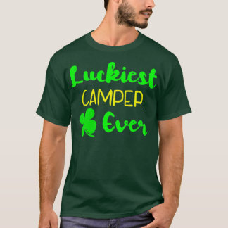 Luckiest Camper nånsin St patricks day Irish Campi T Shirt