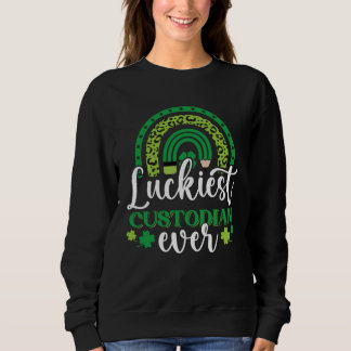 Luckiest Custodian Ever Shamrock School St Patric T Shirt
