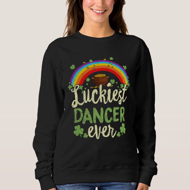 Luckiest Dancer Ever St Patricks Day Rainbow Men W T Shirt (Framsida)