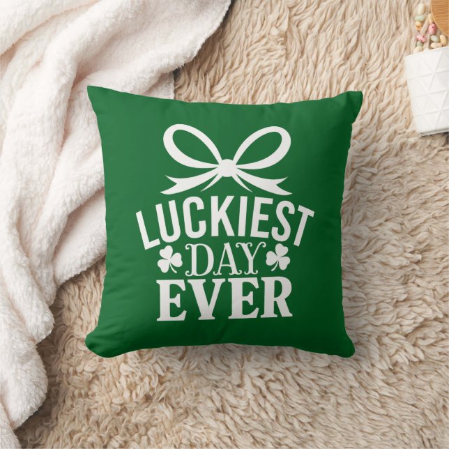 Luckiest Day nånsin St patricks day Irish Lucky Kudde (Filt)