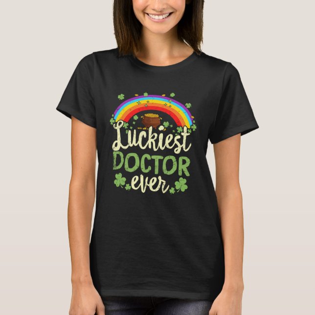 Luckiest Doctor Ever St Patricks Day Rainbow Men W T Shirt (Framsida)