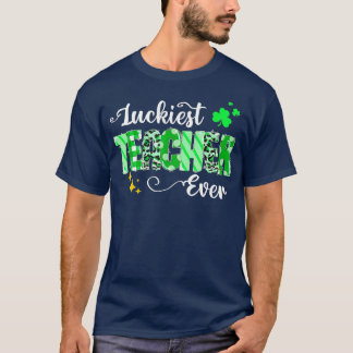 Luckiest eacher nånsin Shamrock eacher St Patricks T Shirt