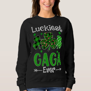 Luckiest Gaga nånsin patricks Day Shamrock Leopard T Shirt