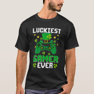 Luckiest Gamer Cute Video Gaming Älskare St. Pa T Shirt