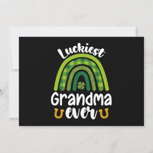 Luckiest Grandma All Family St patrick's day Inbjudningar