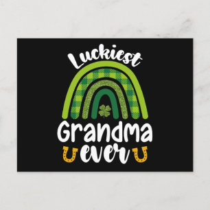 Luckiest Grandma All Family St patrick's day Vykort