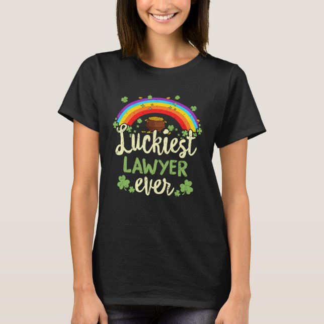 Luckiest Lawyer Ever St Patricks Day Rainbow Men W T Shirt (Framsida)