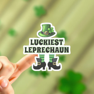 Luckiest Leprechaun St. Patrick's Day Klistermärken