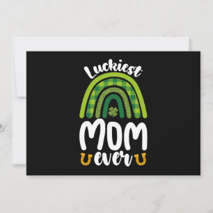 Luckiest Mamma All Family St patrick's day Inbjudningar