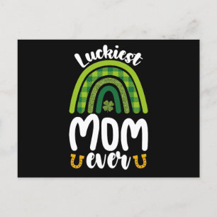 Luckiest Mamma All Family St patrick's day Vykort