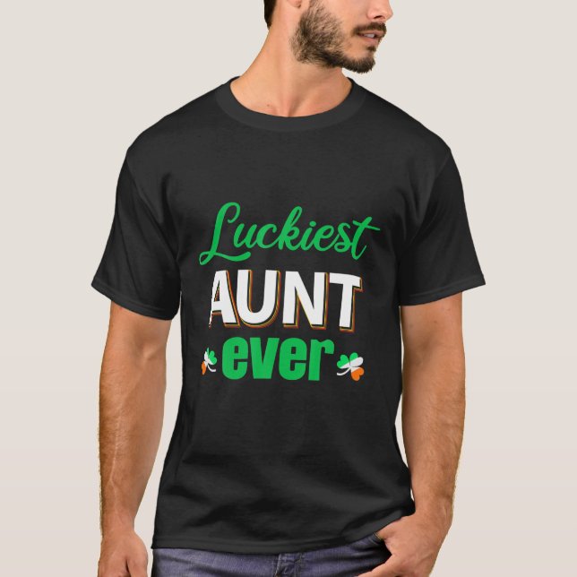 Luckiest Moster någonsin Shamrocks Lucky Sister St T Shirt (Framsida)