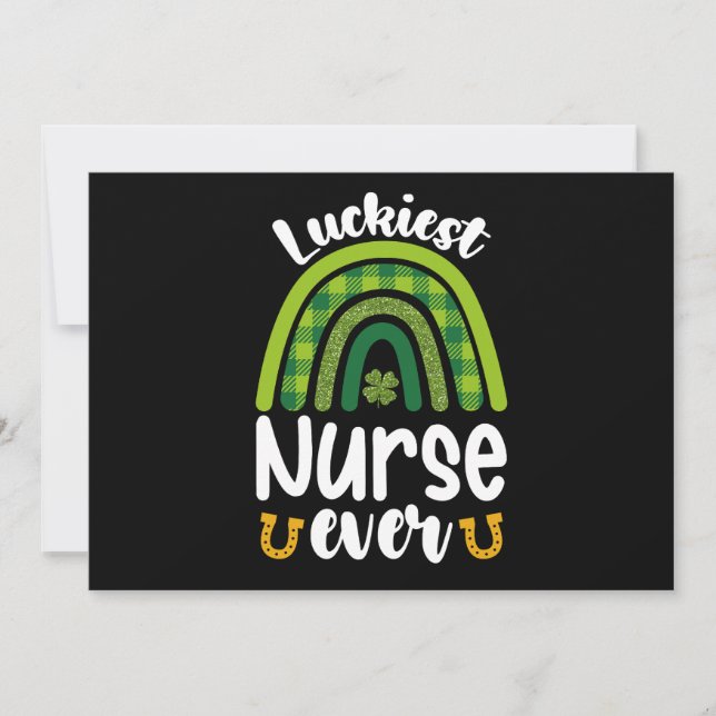 Luckiest Nurse All St patrick's day Inbjudningar (Framsida)