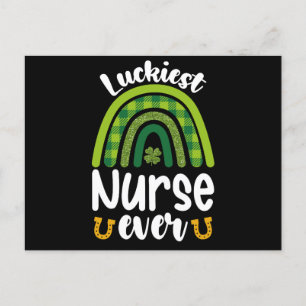 Luckiest Nurse All St patrick's day Vykort