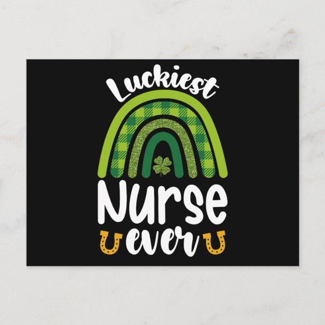 Luckiest Nurse All St patrick's day Vykort (Framsida)