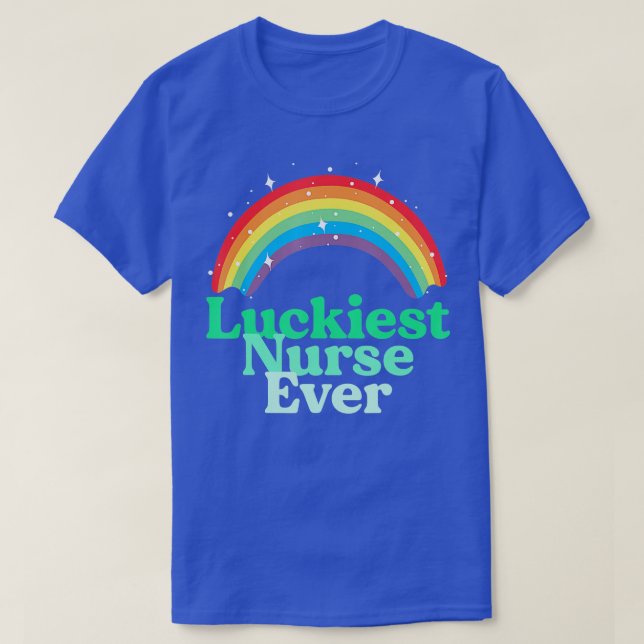 Luckiest Nurse St patricks day Retro Hospital Nurs T Shirt (Design framsida)