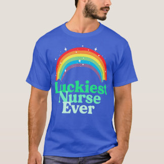 Luckiest Nurse St patricks day Retro Hospital Nurs T Shirt