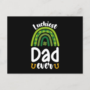 Luckiest Pappa All Family St patrick's day Vykort