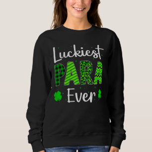 Luckiest Para nånsin Shamrock Lucky Leopard St Pat T Shirt