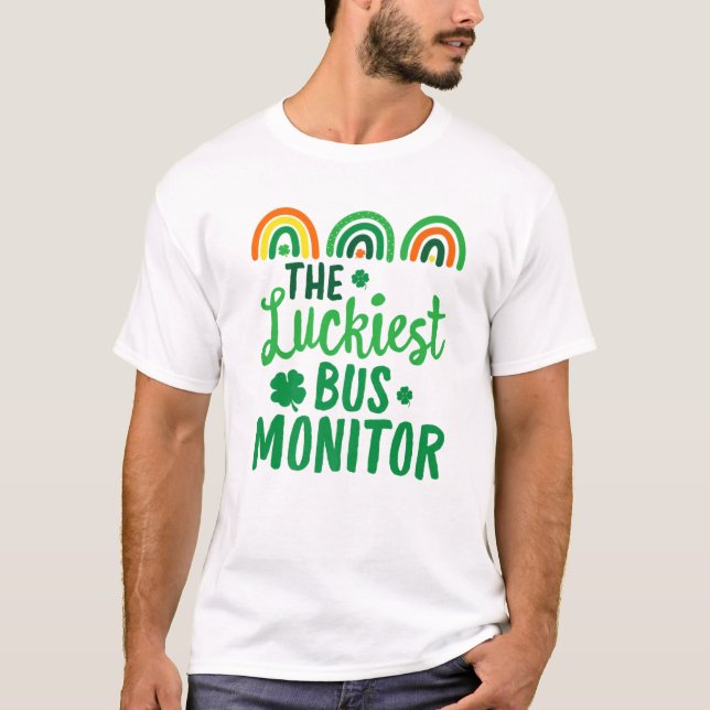 Luckiest School Nurse St. Patrick's Day Lucky T Shirt (Framsida)