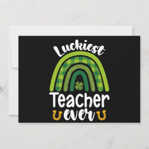 Luckiest Teacher All School St patrick's day Inbjudningar