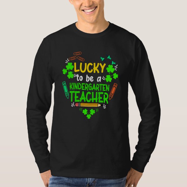 Luckiest Teacher Ever St Patricks Day Patricks Day T Shirt (Framsida)