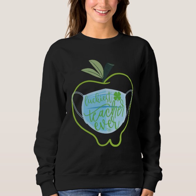 Luckiest Teacher Lycklig Saint patrick's day Fa T Shirt (Framsida)