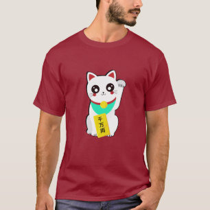 Luckig kinesisk katt t shirt