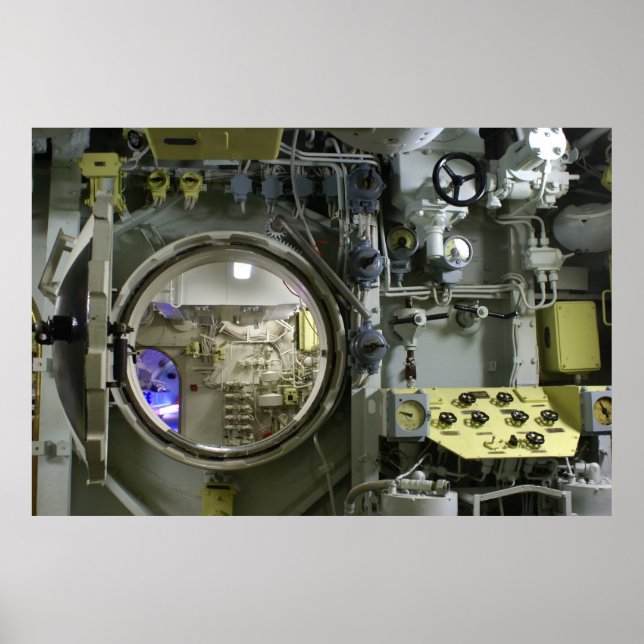 luckor på en gammal retroubåt poster (Framsidan)