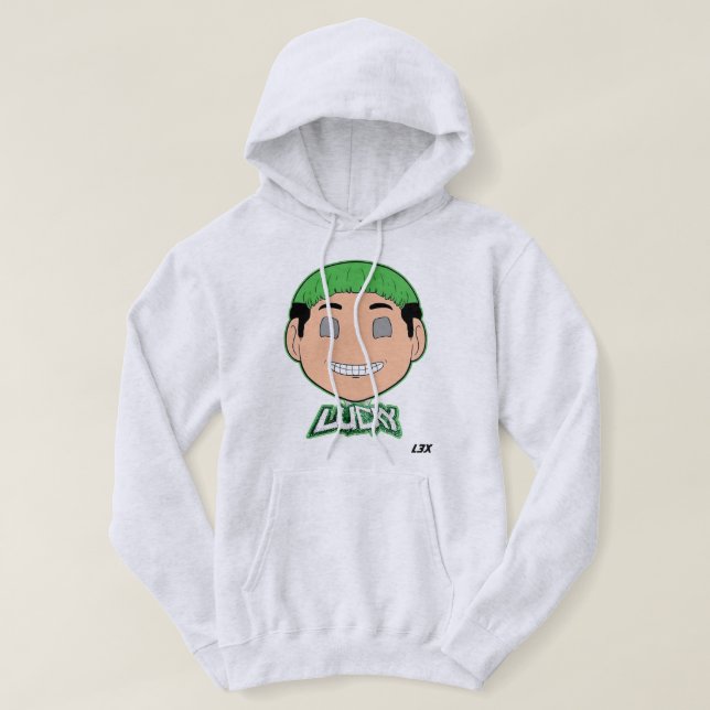 LUCKY3RD ANSIKTE HOODIE (Design framsida)