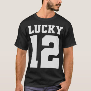 LUCKY 12 Varsity 12:e Birthday Boy Twelve Foo T Shirt