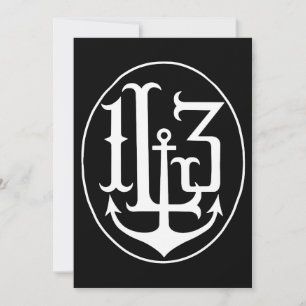Lucky 13 Anchor Vapensköld Tattoo Punk Goth Anchor