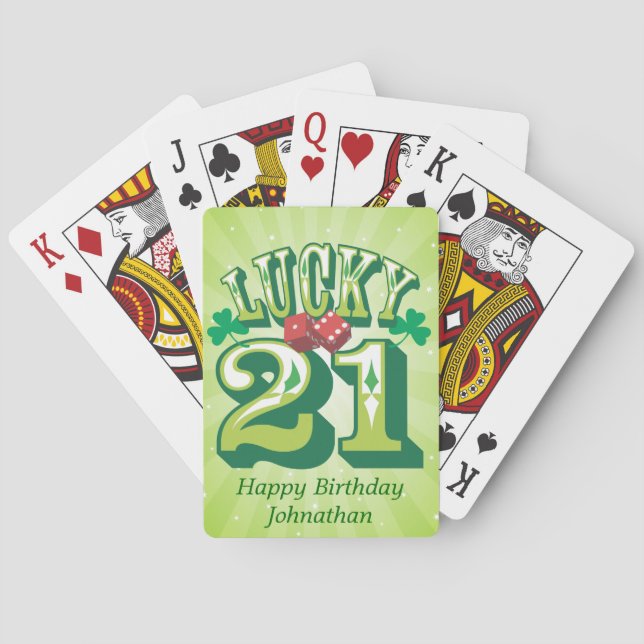 Lucky 21 Anpassningsbar Spelkort (Baksidan)