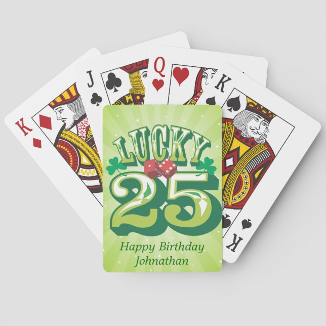 Lucky 25 Anpassningsbar Spelkort (Baksidan)