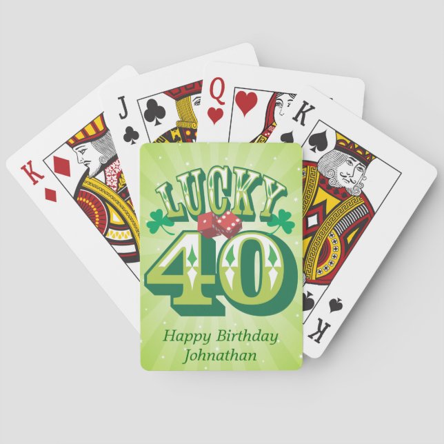 Lucky 40 Anpassningsbar Spel Kort (Baksidan)