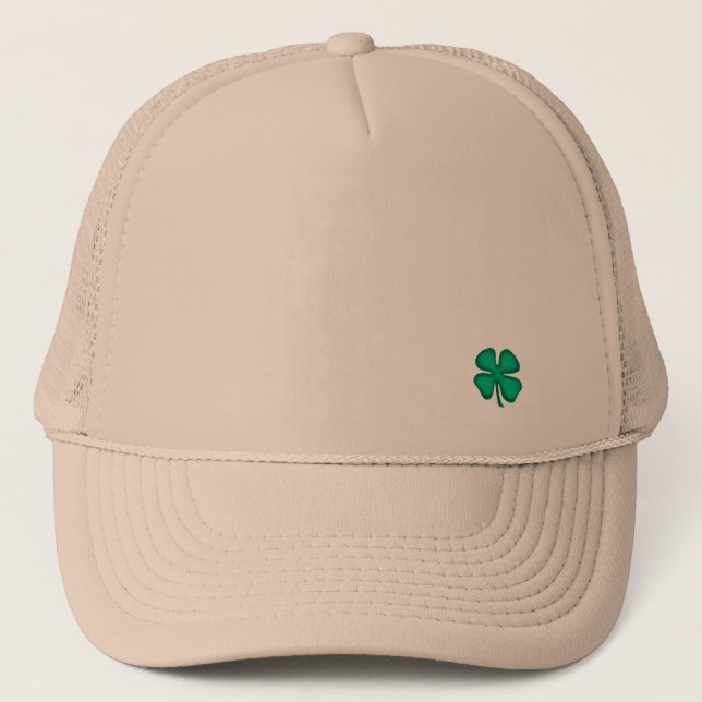 Lucky 4 Leaf Irish Clover solbrun skumtruckerhatt Keps (Framsida)