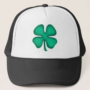 Lucky 4 Leaf Irish Clover truckerhatt Keps