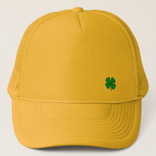 Lucky 4 Leaf irländsk klöver gul skum trucker möss Keps
