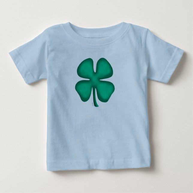 Lucky 4 Löv Irish Klöver blue baby T-shirt (Framsida)