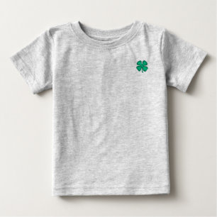Lucky 4 Löv Irish Klöver grått baby shirt T
