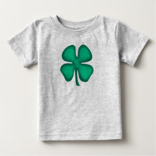 Lucky 4 Löv Irish Klöver grått baby T-shirt